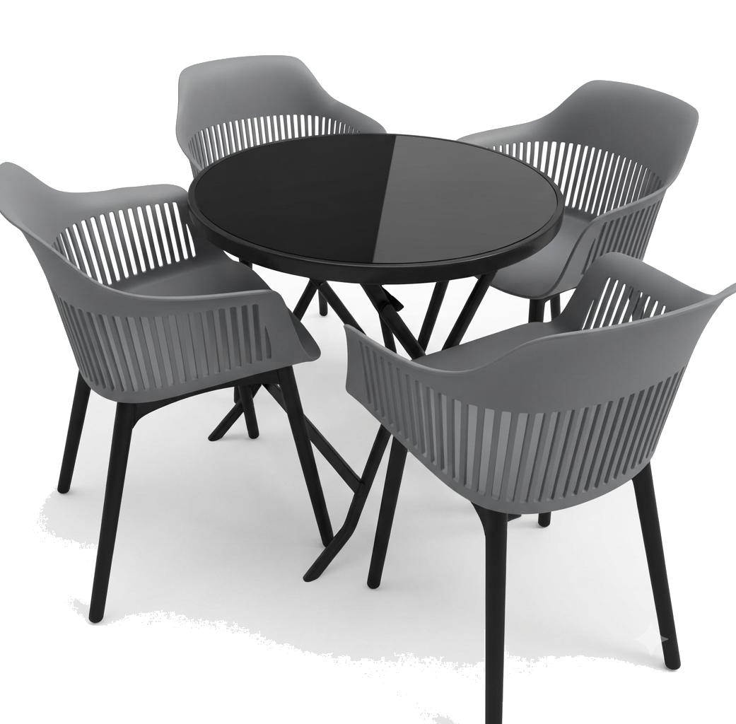 Cafe table and chair set, illustrating the kind of seating built for bulk canteen orders